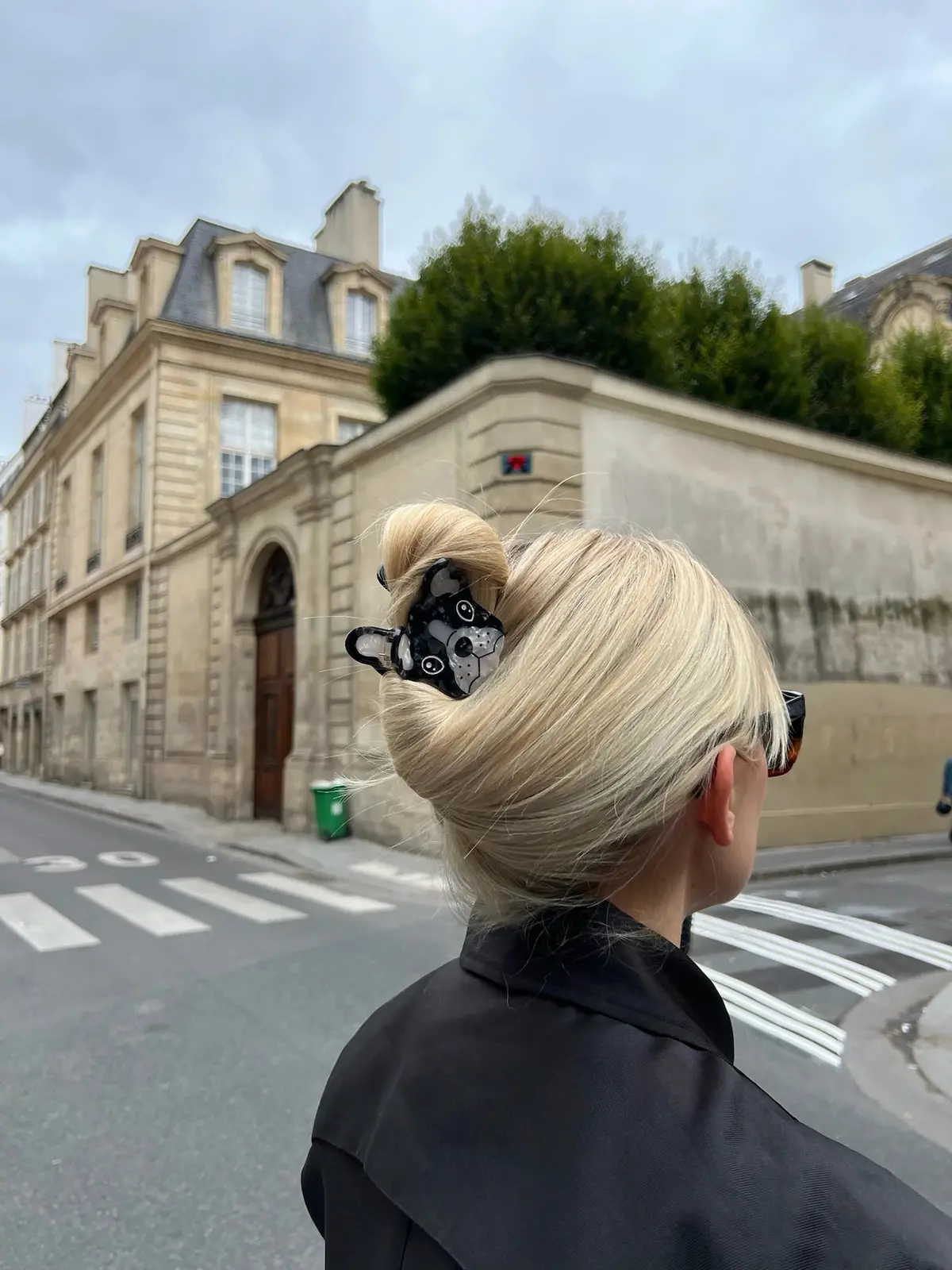 Hand Painted Frenchie Face Hair Clip 2