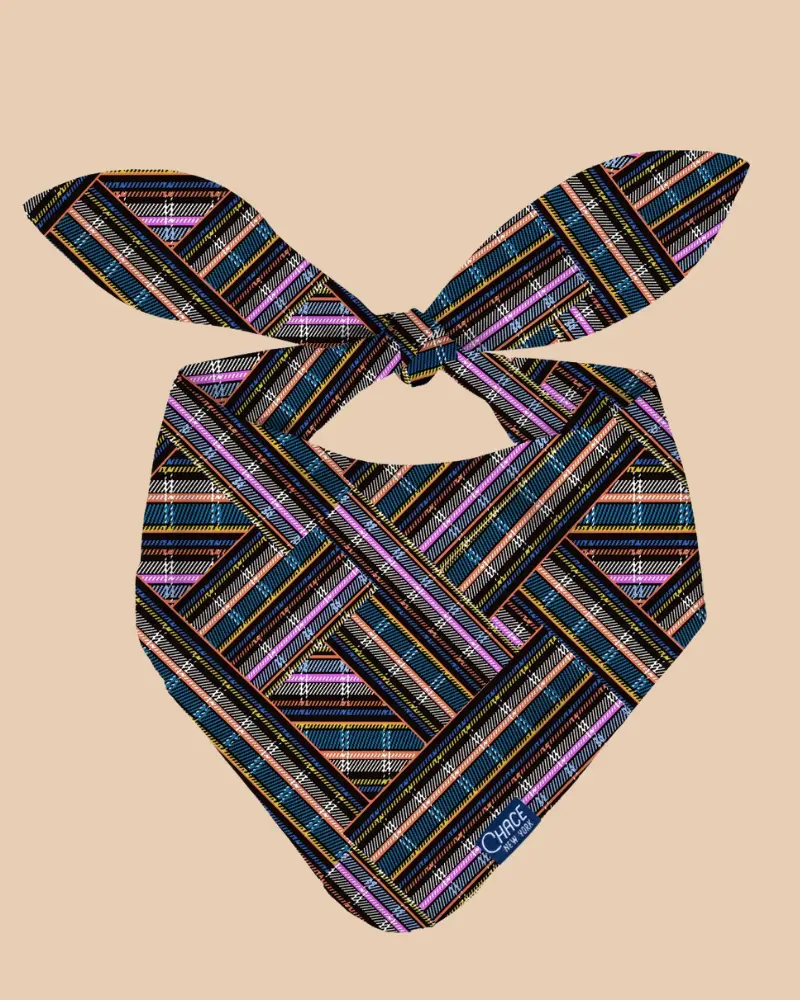 Funky Plaid Dog Bandana (Final Sale) 1