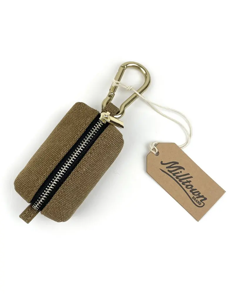 Washed Canvas Poo Bag Holder 1