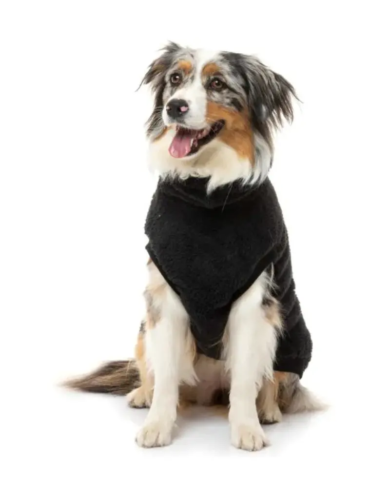 Turtle Teddy Dog Fleece In Carbon Black (Final Sale) 1