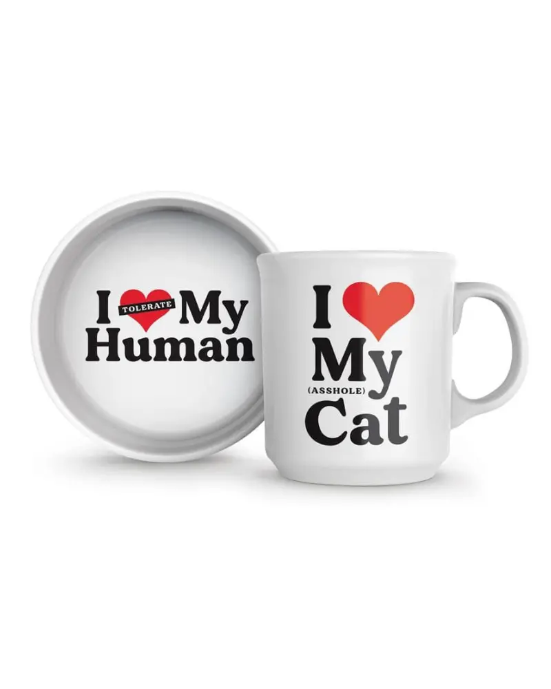 Ceramic Mug & Cat Bowl Set 1