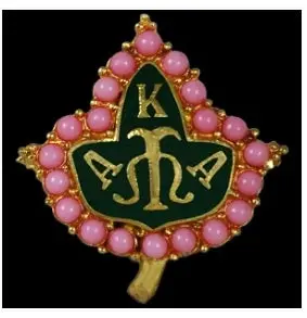 Alpha Kappa Alpha Pink Pearl Lapel Pin 2