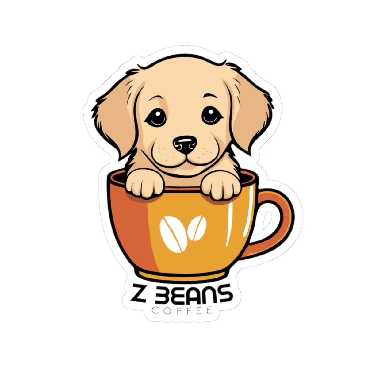 Golden Retriever Puppyccino Sticker 1