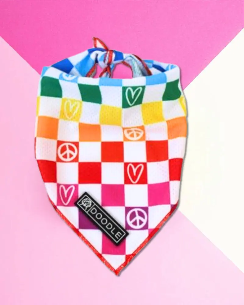 Cooling Dog Bandana In Pride Print 1