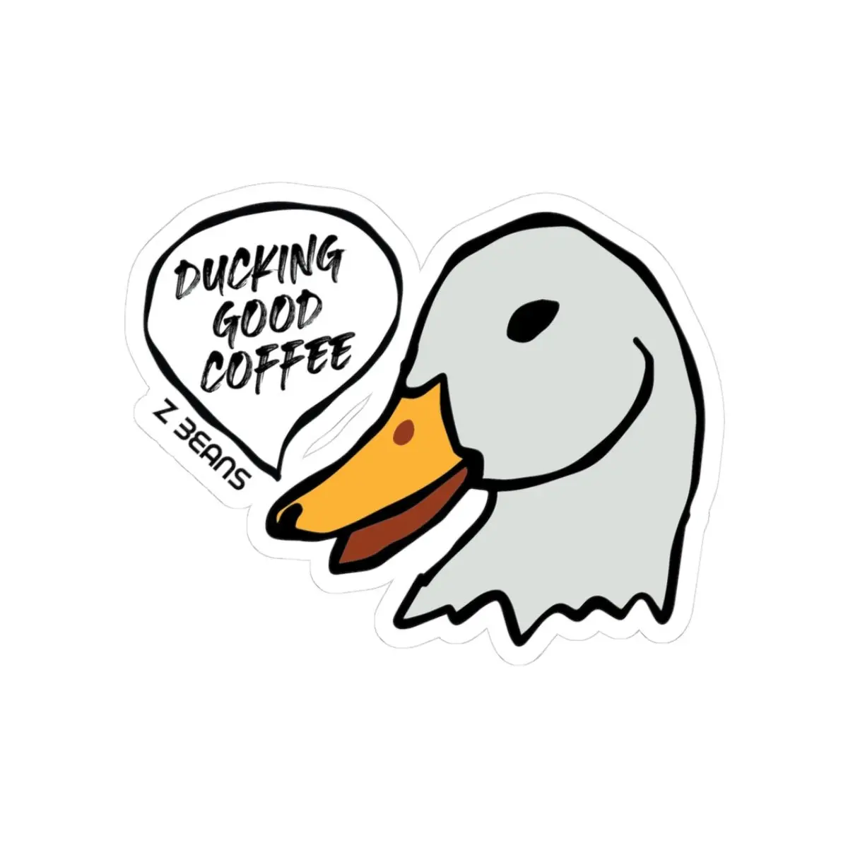 Ducking Good Z Beans Coffee Sticker 4
