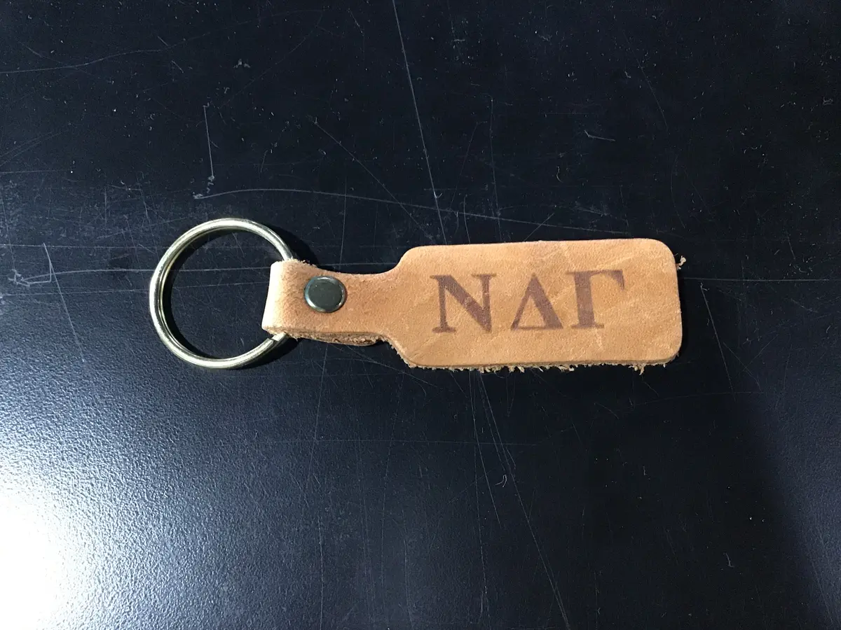 Nu Delta Gamma Leather Keychain 1