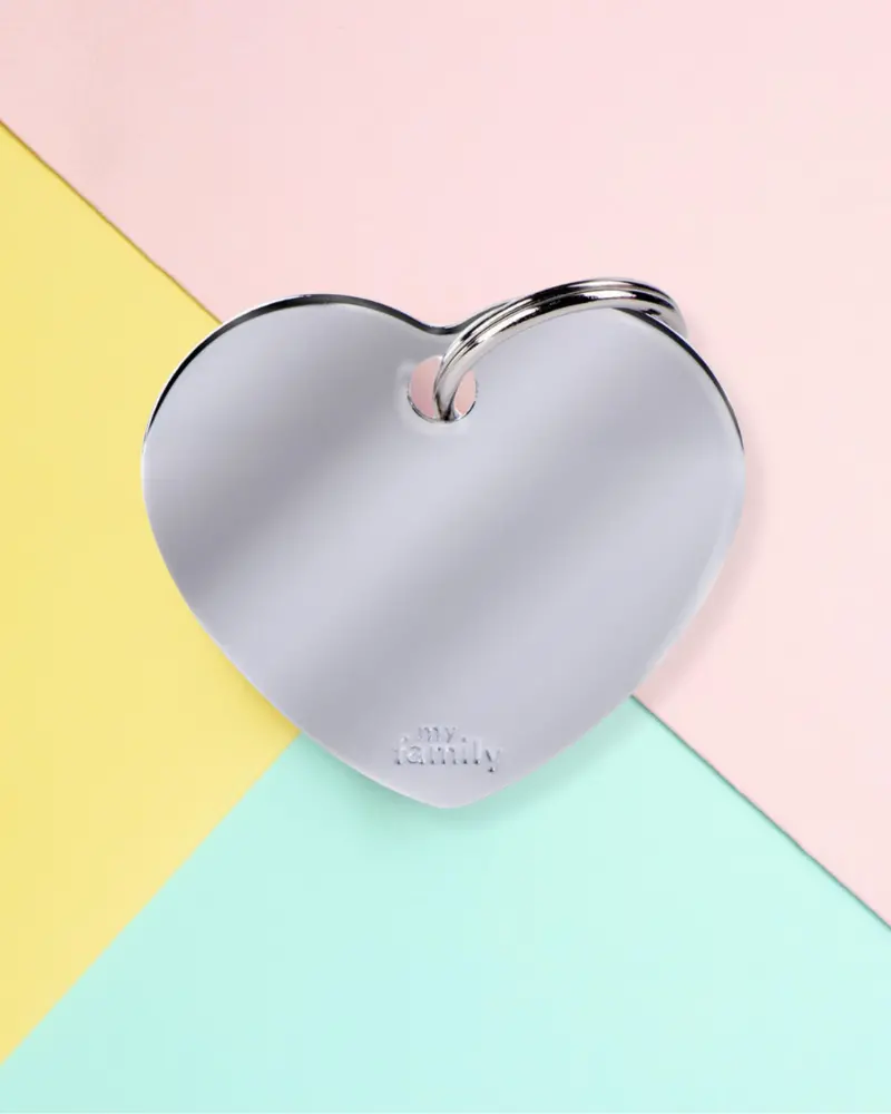 Sweet Heart In Chrome Custom Pet Id Tag 1