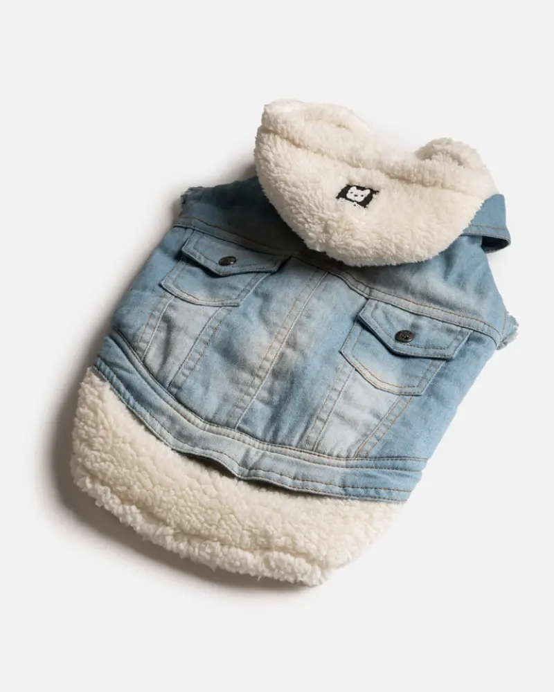 Justin Denim & Shearling Dog Jacket<Br>((Final Sale)) 1