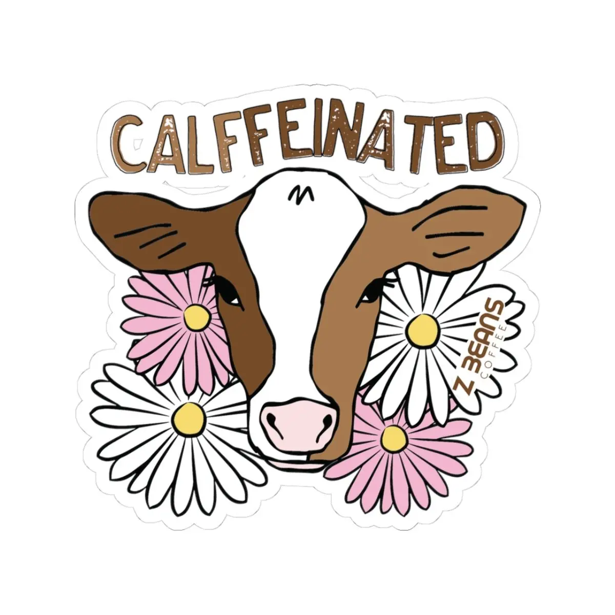 Calffeinated Z Beans Coffee Sticker 4