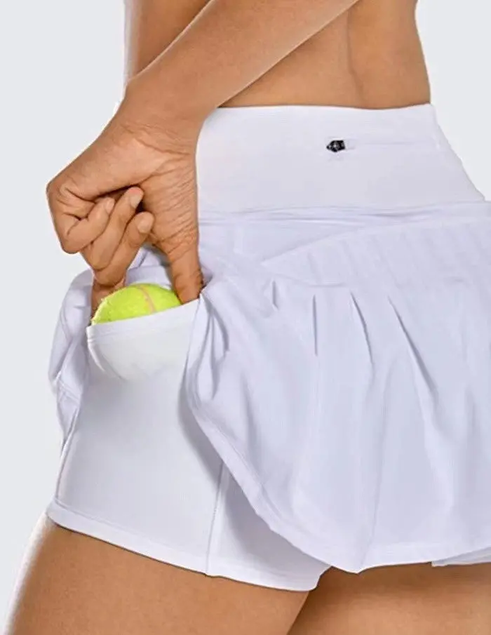 Game Day Pleated Leggings Pant Skirt In White 1