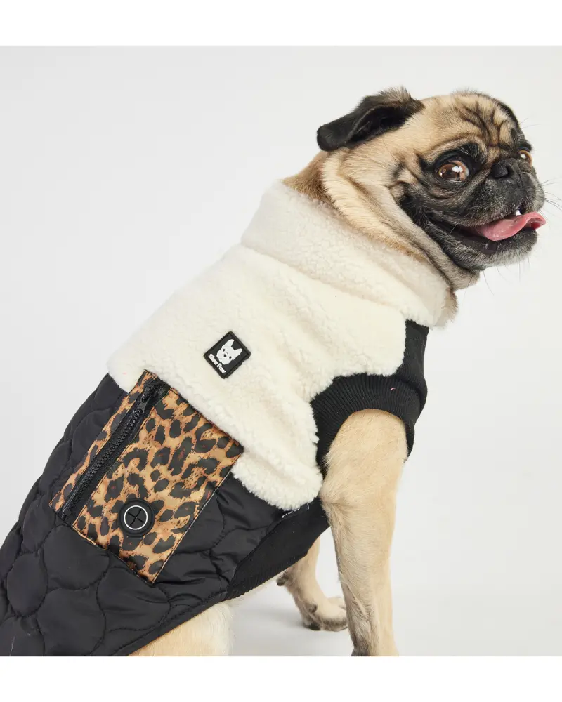 Loki Sherpa + Leopard Quilted Dog Jacket<Br>((Final Sale)) 1