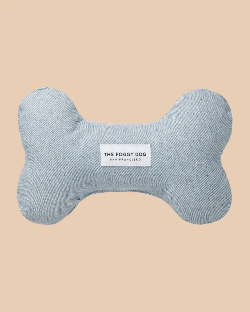 Upcycled Denim Bone Dog Squeaky Toy (Made In The Usa) (Final Sale) 1
