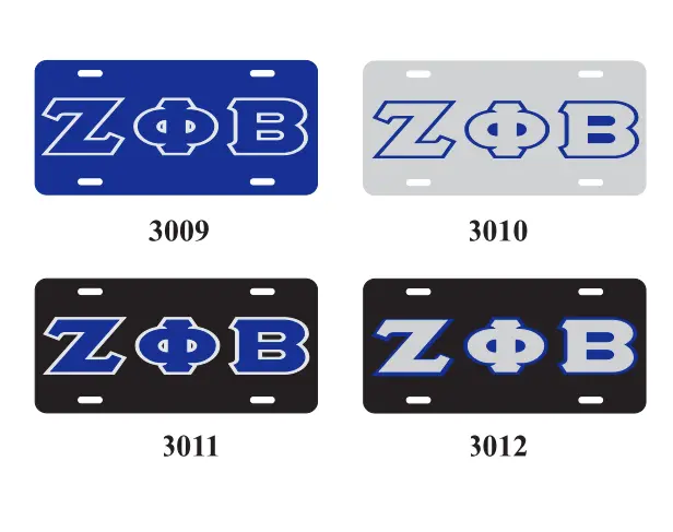 Zeta Phi Beta License Plate 1