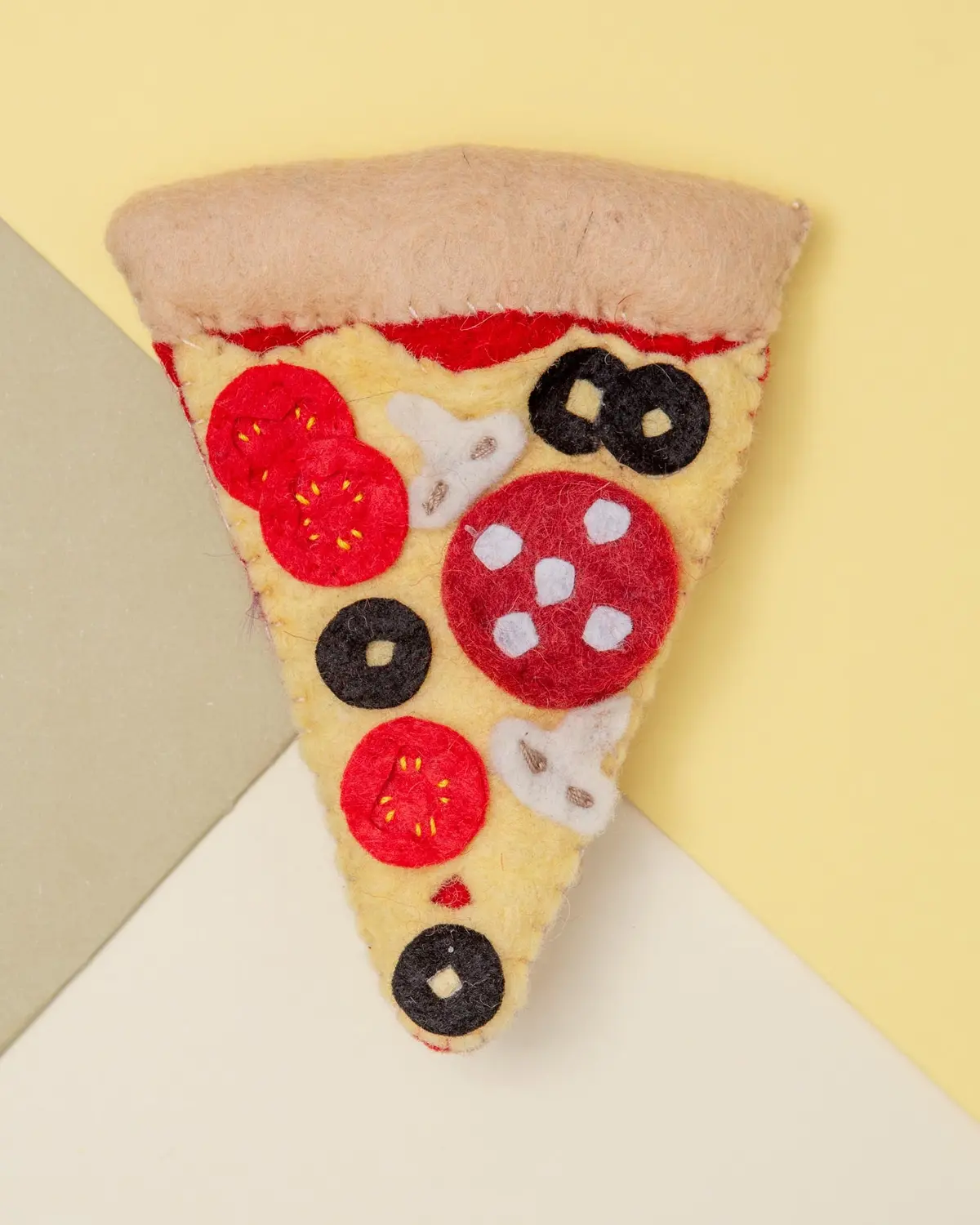 Felt Pizza Squeaky Dog Toy 1