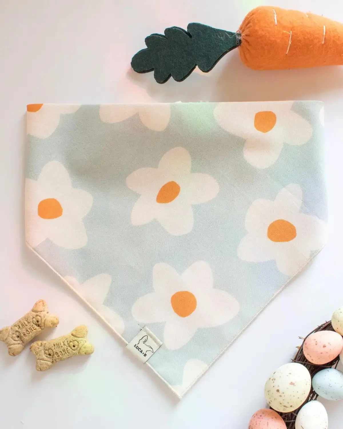 Cloud Daises Dog Bandana (Made In The Usa) 1
