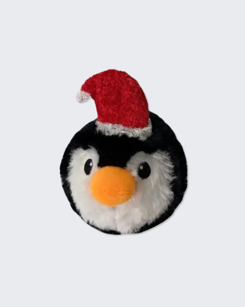 Ez Squeaky Santa Penguin Ball Dog Toy (4") 1