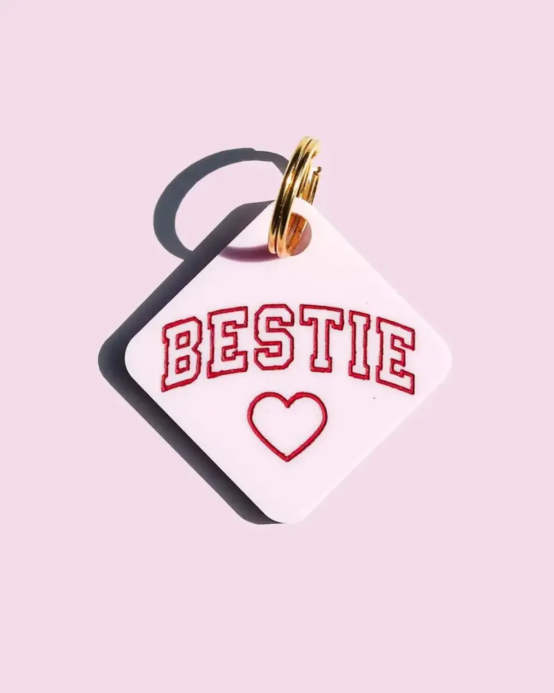 Bestie Acrylic Pet Tag 1