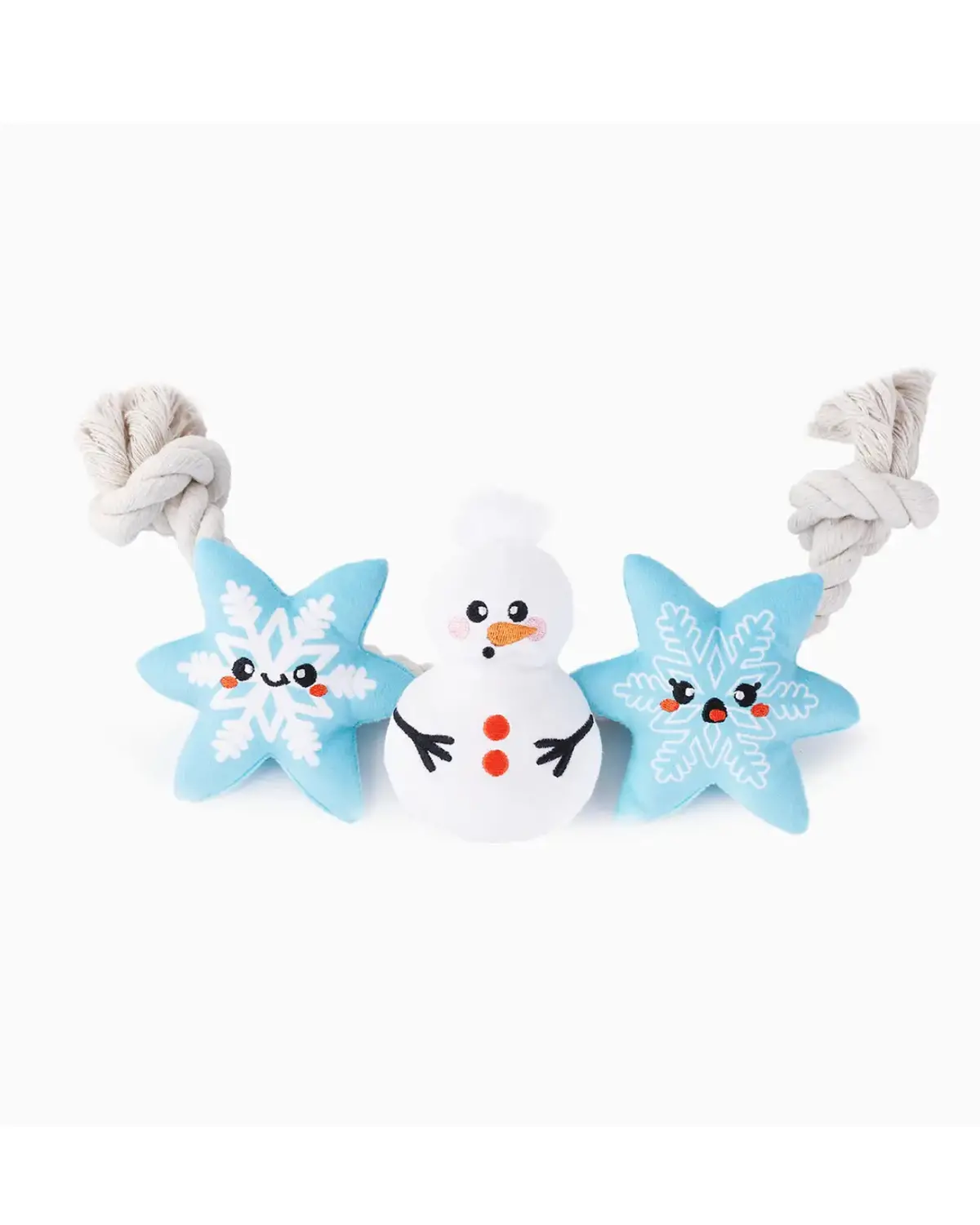 Happy Woofmas Snowman Season Squeaky Dog Toy 1