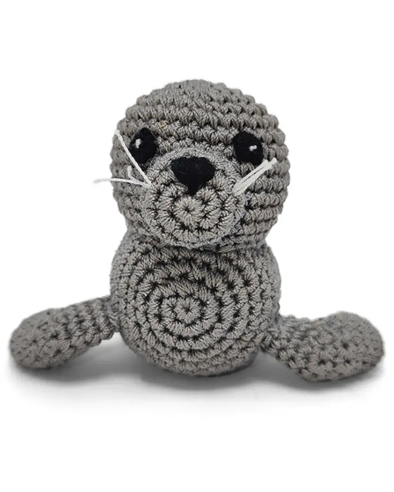 Sweet Seal Squeaky Knit Dog Toy 1