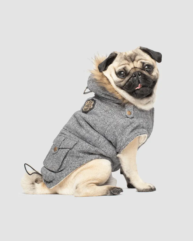 Alaskan Army Dog Parka In Salt And Pepper (Final Sale) 1