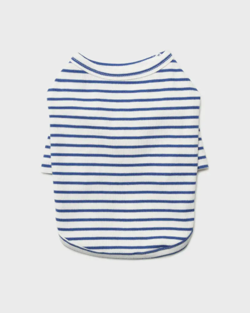 Striped Dog T-Shirt In Blue 1