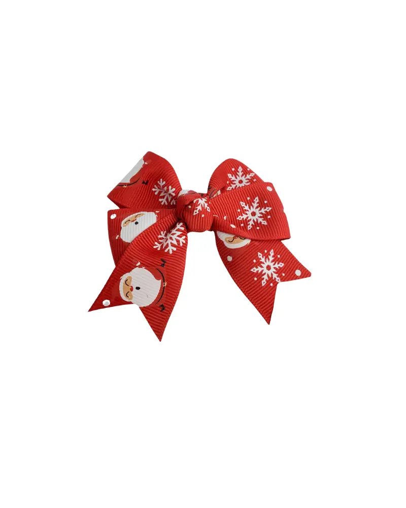 Santa's Snowflake Dog Hair Bow 1