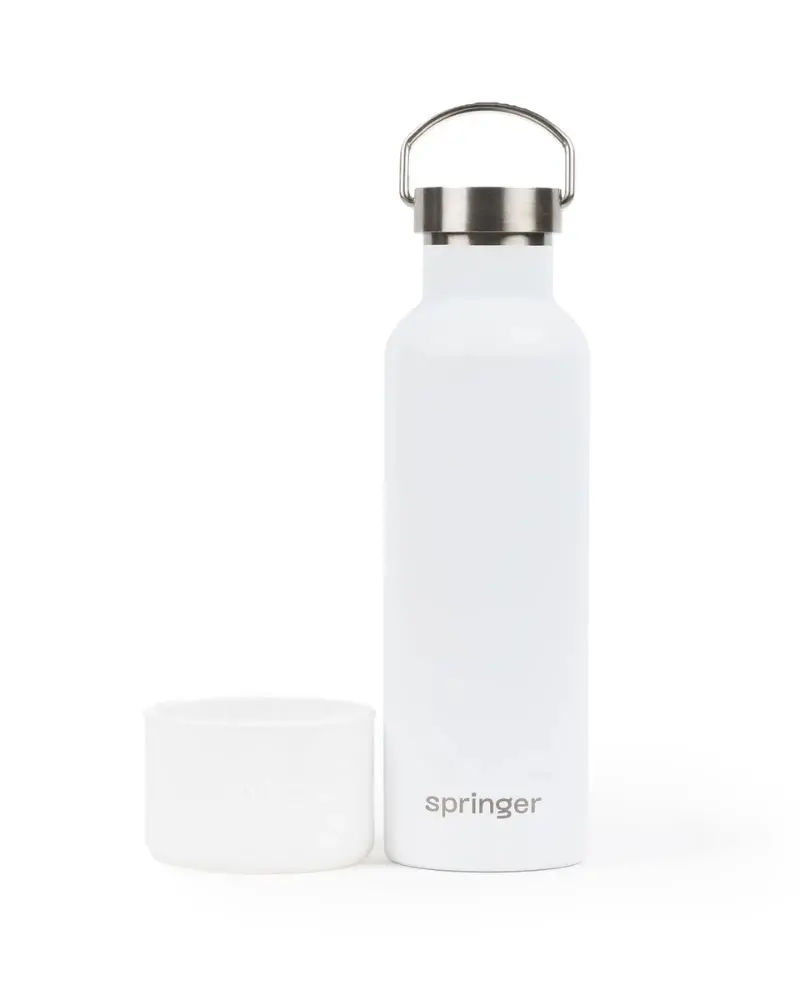 Dog & Me Water Bottle W/ Bowl In White (24Oz) 1