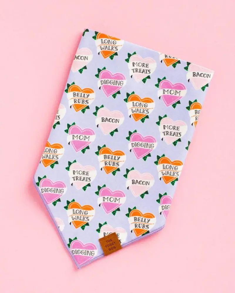 Love Language Dog Bandana (Final Sale) 1