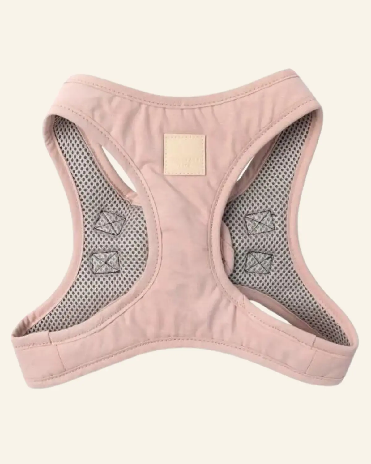 Soft Fabric Step-In Dog Harness In Blush 1
