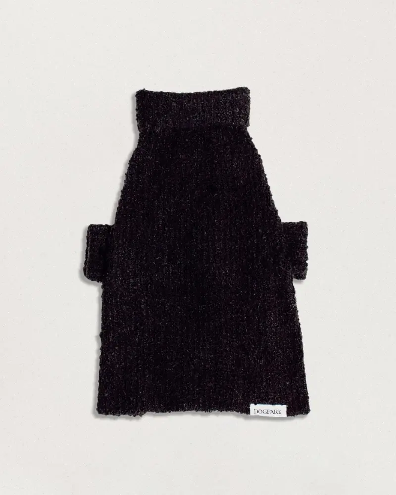 Boucle Dog Sweater In Black (Final Sale) 1