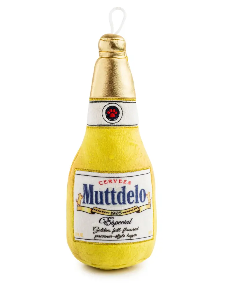 Muttdelo Beer Squeaky Plush Dog Toy 1