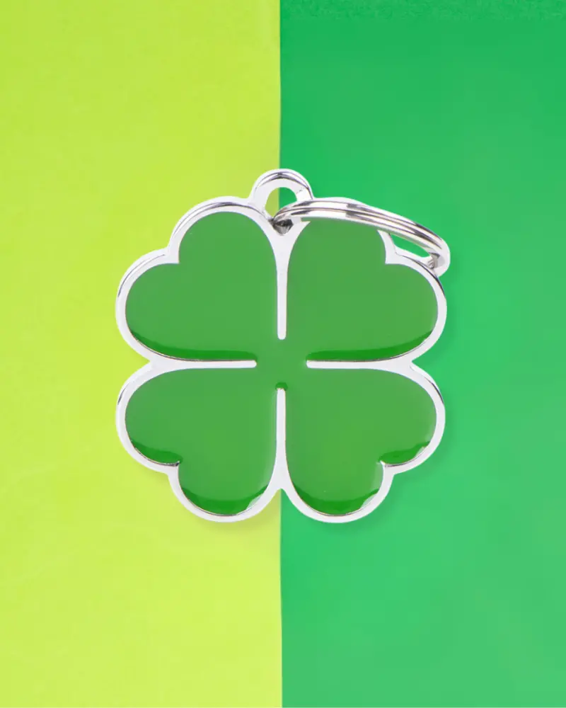 Four Leaf Clover Custom Pet Id Tag 1