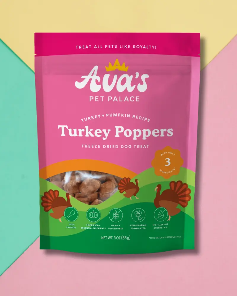 Freeze-Dried Turkey Poppers Dog Treats 1