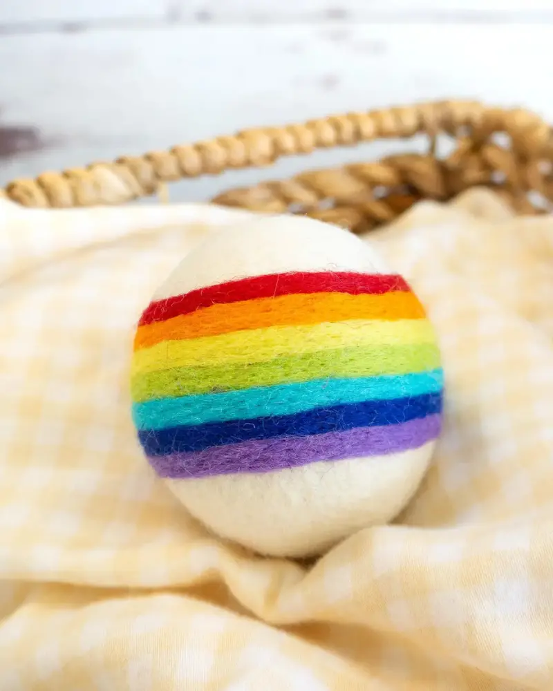 Wool Rainbow Dog Ball (Final Sale) 1