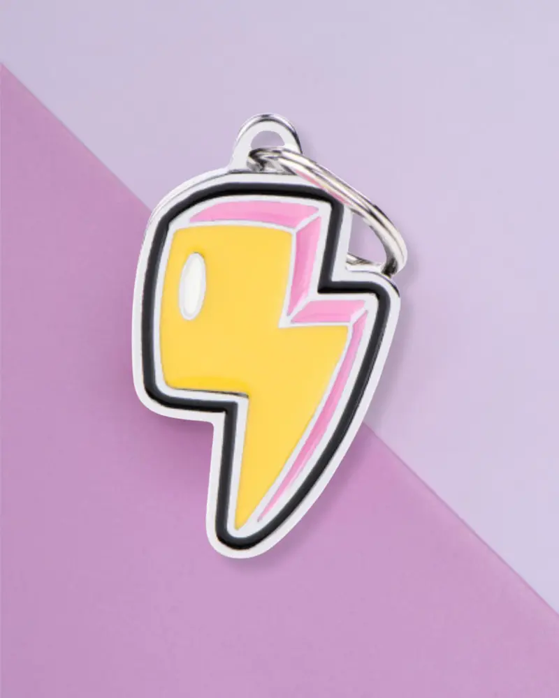 Lightning Bolt Custom Pet Id Tag 1