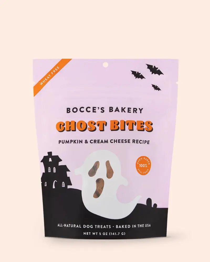 Pumpkin & Cream Cheese Ghost Bites Dog Biscuits 1