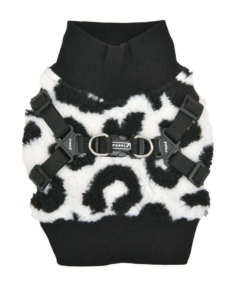 Leopard Fleece Dog Harness Vest 1