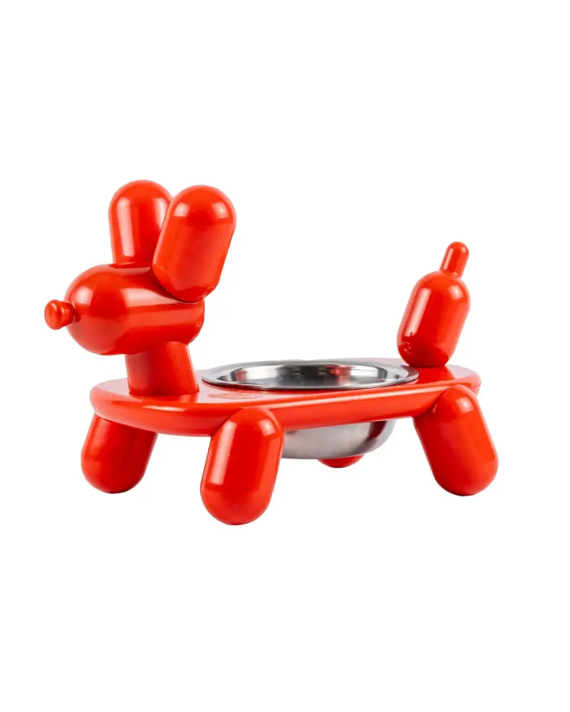 Balloon Dog Elevated Pet Bowl 1