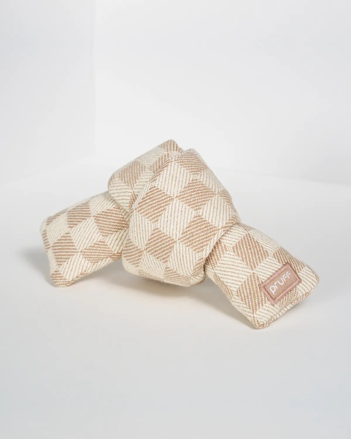 Checkered Knot Plush Dog Toy 1