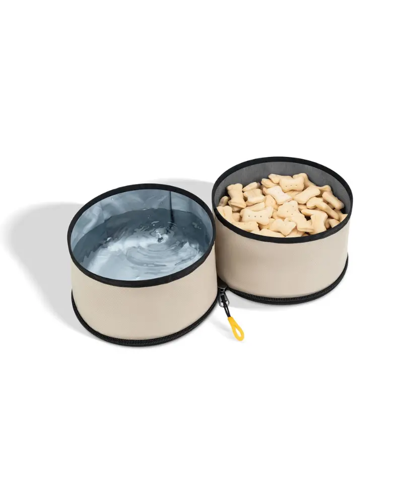 Superbowl Double Dog Travel Bowl In Con Leche 1