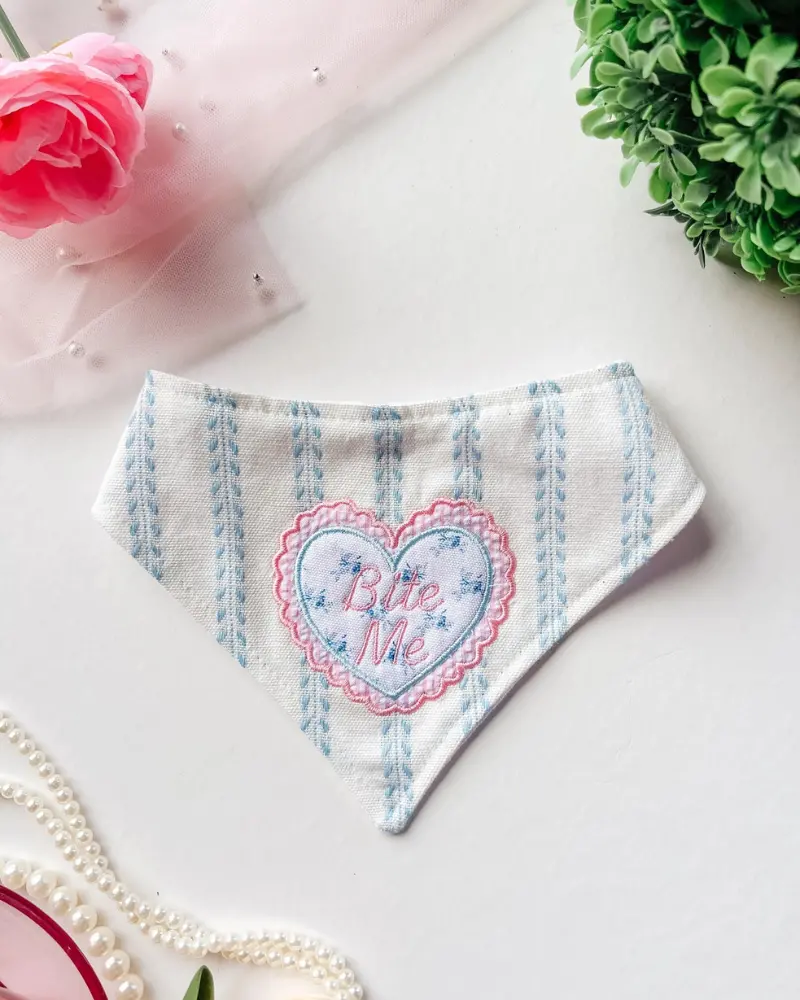 Bite Me Snap-On Dog Bandana 1