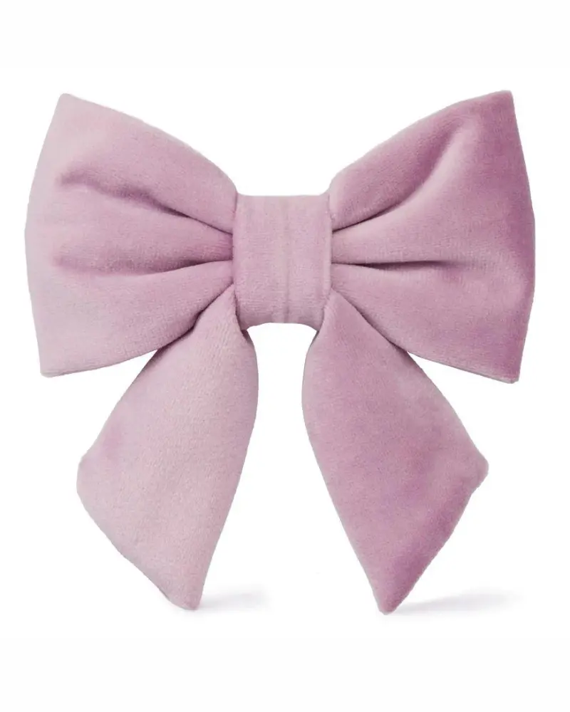 Lilac Velvet Lady Dog Bow 1