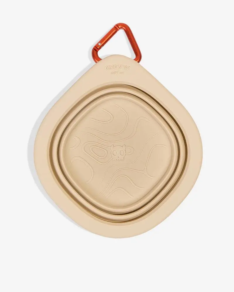 Collapsible Go Bowl In Biscotti 1