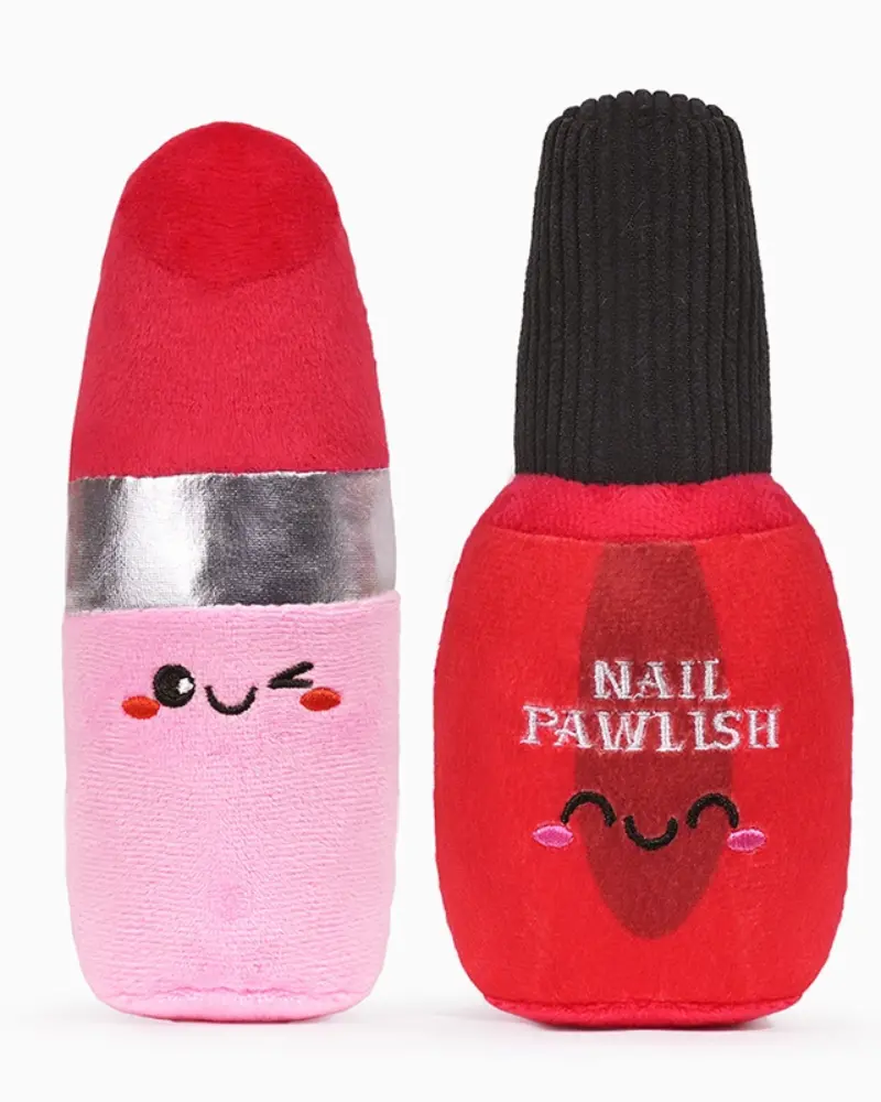 Nail Polish & Lipstick Dog Toy (2-Pack) 1