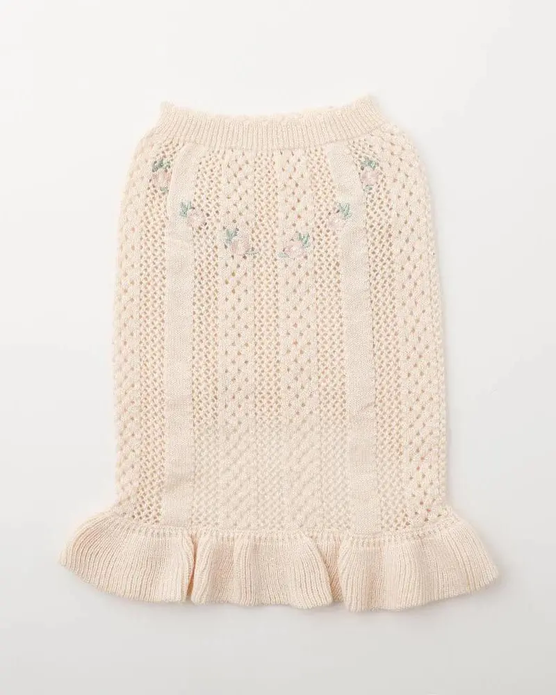 Floral Knit Dog Dress 1