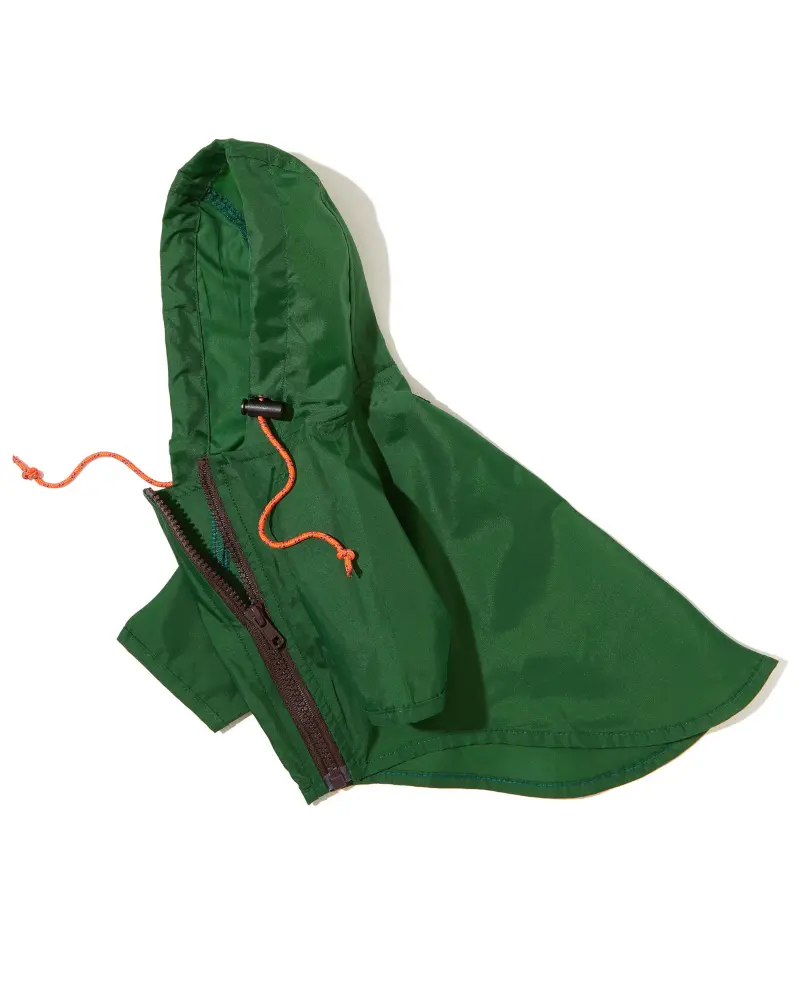Nylon Dog Rainbreaker In Green 1