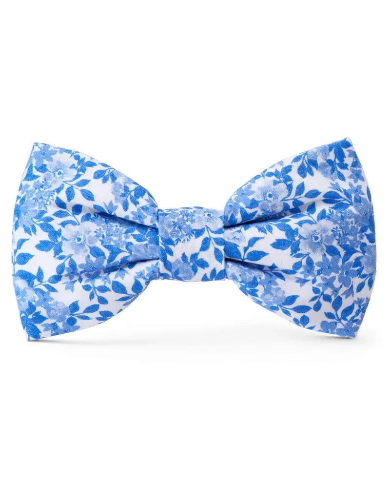 Blue Roses Dog Bow Tie (Final Sale) 1