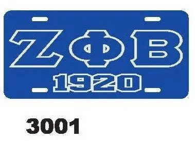 Zeta Phi Beta 1920 License Plate 1