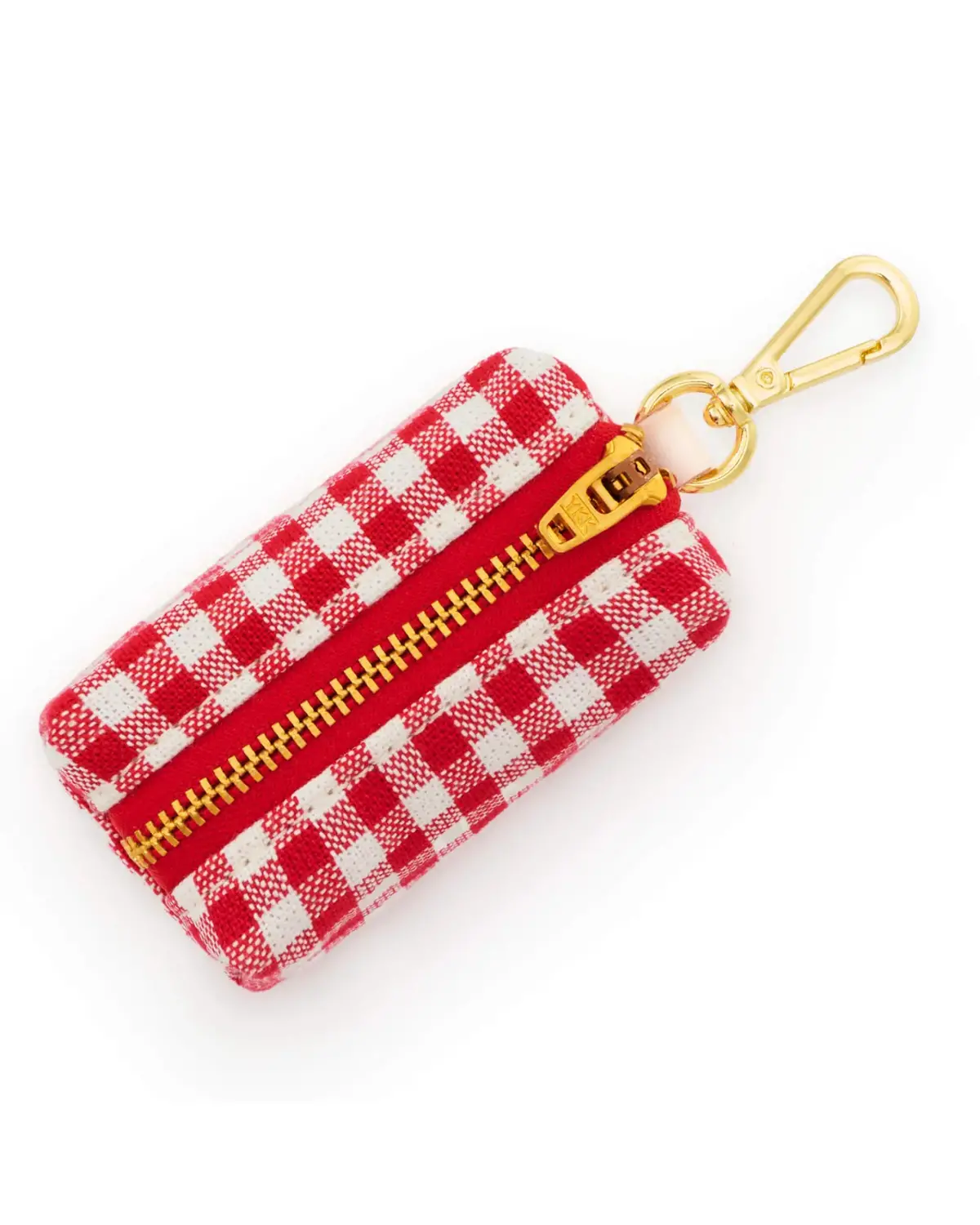 Red Gingham Dog Poop Bag Dispenser 1