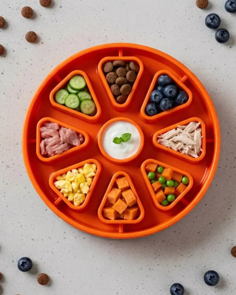 Citrus Softie Etray Shallow Slow Feeder Dog Bowl (Made In The Usa) 1